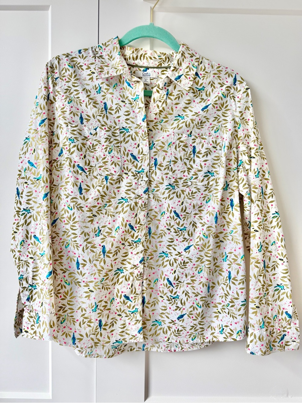 Floral Button Down Shirt - size Large Petite